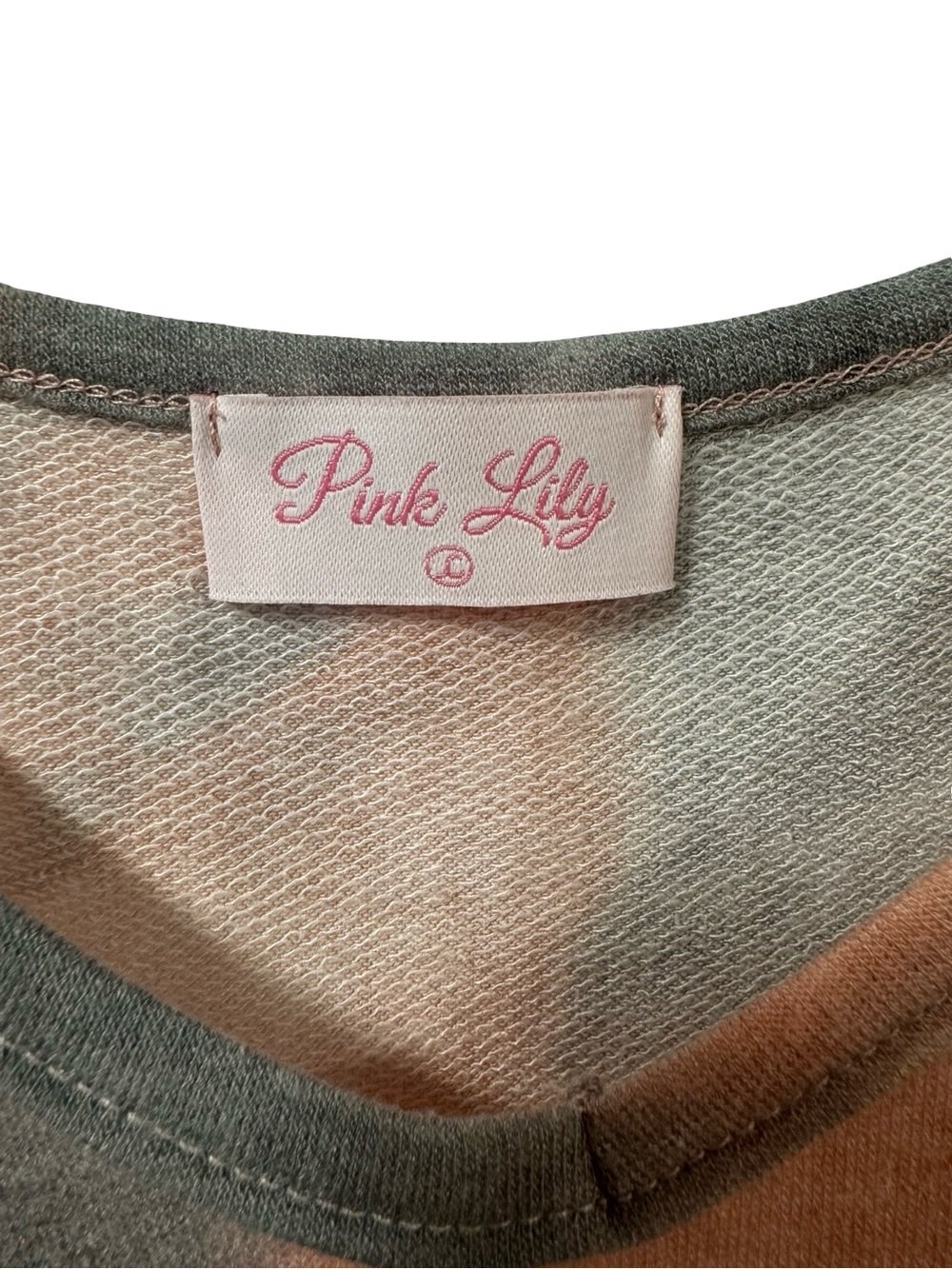 Pink Lily Rust and Gray Tie-Dye V-Neck Tank - Picture 2 of 3